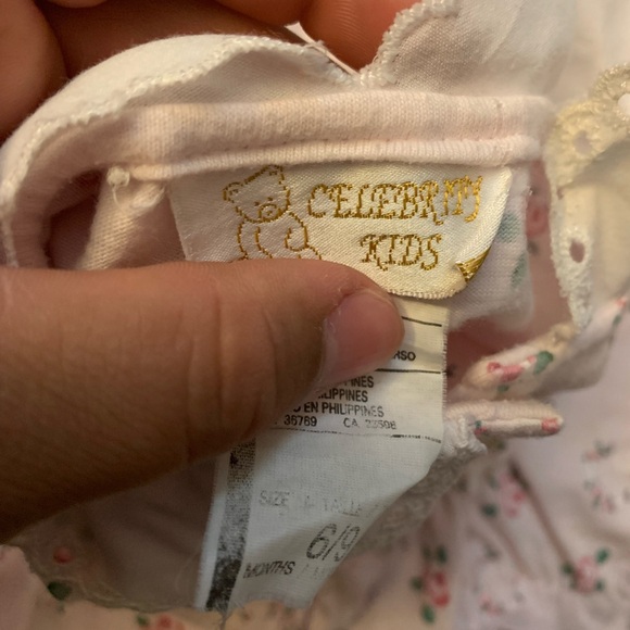 Vintage Babygirl Pink Roses 2 Piece Set - Picture 5 of 5